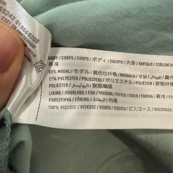 Abercrombie & Fitch Women's High Neck Column Dress Midi Blue Medium - Picture 6 of 8